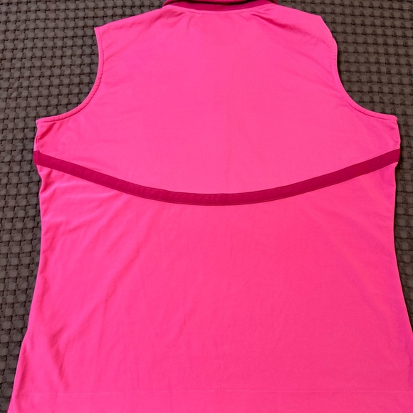 Nike Golf Women's XL Sleeveless Polo Shirt Pink - Picture 3 of 3